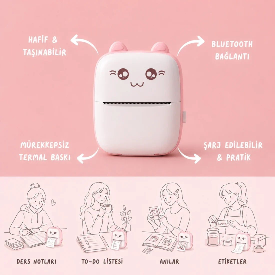 Tenkies Mini Termal Yazıcı