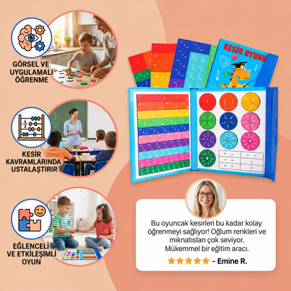 Montessori Manyetik Kesir Öğrenme Seti
