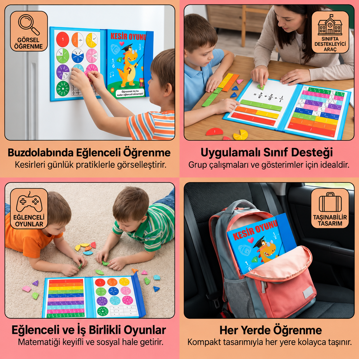 Montessori Manyetik Kesir Öğrenme Seti