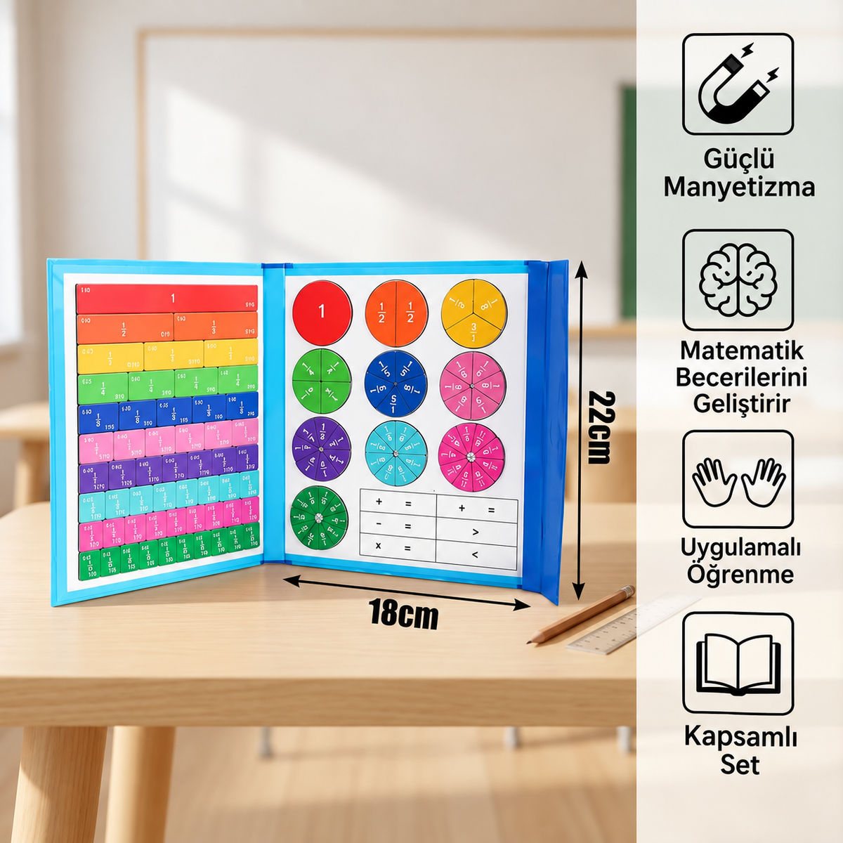 Montessori Manyetik Kesir Öğrenme Seti
