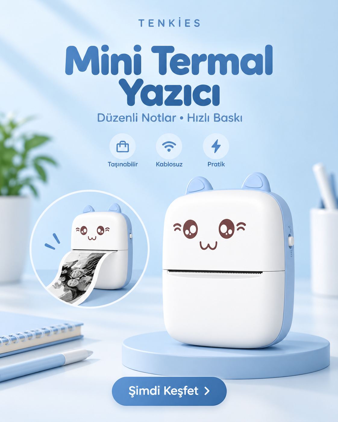 Tenkies Mini Termal Yazıcı